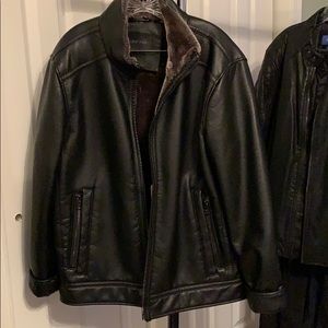Black leather jacket